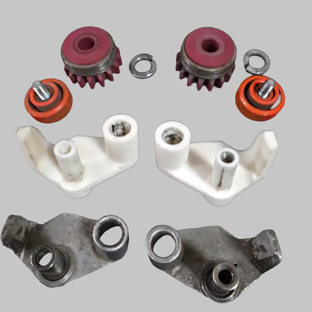 Composición: Pieza original Kempomat, modelo CAD y pieza fabricada